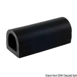 Perfil PVC negro 70 x 70 mm (barra 2 m)